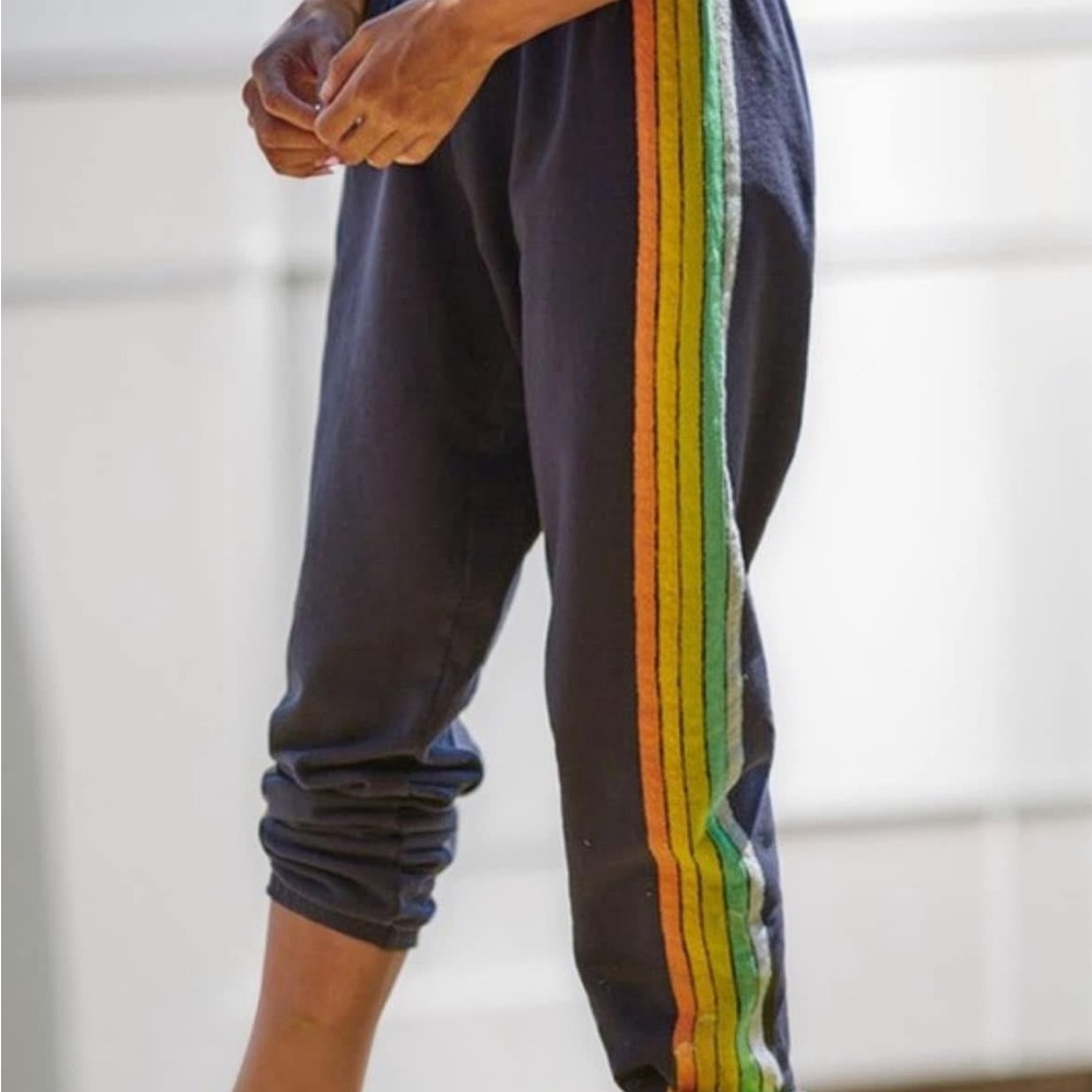 Stylish Joggers with Rainbow Stripe